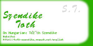 szendike toth business card
